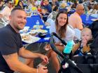 Family enjoying the Big Greek Food Fest of Niles