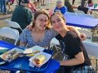 Friends enjoying the Big Greek Food Fest of Niles