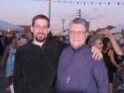Father Dean with church leader - Big Greek Food Fest, Niles Father Dean with church leader - Big Greek Food Fest, Niles