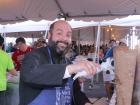 Father George working the gyros - Big Greek Food Fest, Niles Father George working the gyros - Big Greek Food Fest, Niles