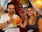 Couple enjoying Johnny's Kitchen & Tap Octoberfest in Glenview