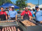 Grill men working the St. Nectarios Greek Fest in Palatine
