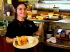 Friendly server at Dino's Cafe in Bloomingdale Friendly server at Dino's Cafe in Bloomingdale
