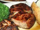 Broiled pork chops at Jameson's Charhouse in Arlington Heights Broiled pork chops at Jameson's Charhouse in Arlington Heights