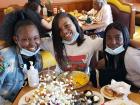 Friends enjoying breakfast at Lumes Pancake House Chicago Friends enjoying breakfast at Lumes Pancake House Chicago