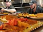Hard working kitchen crew at Lumes Pancake House Chicago Hard working kitchen crew at Lumes Pancake House Chicago