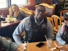 Police officers enjoying lunch at Lumes Pancake House Chicago Police officers enjoying lunch at Lumes Pancake House Chicago