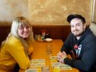 Couple enjoying lunch at Tasty Waffle Restaurant in Romeoville Couple enjoying lunch at Tasty Waffle Restaurant in Romeoville