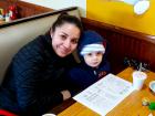 Mother and son enjoying lunch at Tasty Waffle Restaurant in Romeoville Mother and son enjoying lunch at Tasty Waffle Restaurant in Romeoville