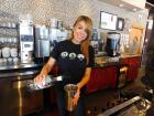 Friendly server at Xando Cafe in Hickory Hills Friendly server at Xando Cafe in Hickory Hills