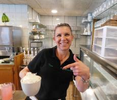 Friendly server at Christy's Restauarant in Wood Dale