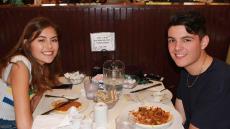 Friends enjoying breakfast at Dino's Cafe in Bloomingdale