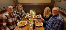 Friends enjoying dinner at Ellwood Steak and Fish House in DeKalb Friends enjoying dinner at Ellwood Steak and Fish House in DeKalb