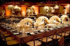 Beautifully decorated ballroom at Fountain Blue Banquets & Conference Center in Des Plaines