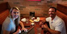 Friends enjoying lunch at Jameson's Charhouse in Arlington Heights Friends enjoying lunch at Jameson's Charhouse in Arlington Heights