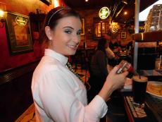 Friendly bar server at Jimmy's Charhouse in Libertyville