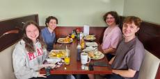 Friends enjoying breakfast at Maple Butter Cafe in Plainfield Friends enjoying breakfast at Maple Butter Cafe in Plainfield