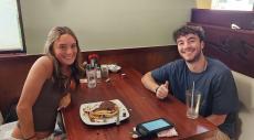 Couple enjoying breakfast at Maple Butter Cafe in Plainfield