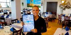 Friendly server at Naxos, A Greek Restaurant in Itasca Friendly server at Naxos, A Greek Restaurant in Itasca