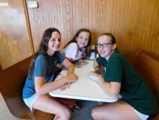 Friends meeting for lunch at Nick's Drive In Restaurant Chicago