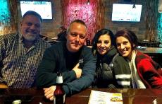 Friends enjoying lunch at Rocky's American Grill in Prospect Heights