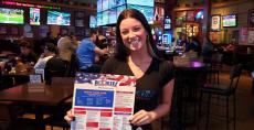 Friendly server at Rookie's All American Pub in Hoffman Estates