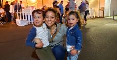 Family enjoying the St. Demetrios Greek Fest in Elmhurst