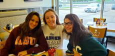 Friends enjoying lunch at Teddy's Diner in Elk Grove Village